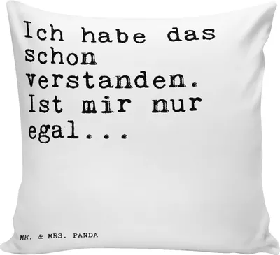 Produktbild von Mr. & Mrs. Panda kuschelkissen 40x40 Ich habe das schon... - Weiß - Geschenk, Freund, Freundin, Spruch Sprüche Weisheiten Zitate Lustig Weisheit Worte, zier kissen, Sofa