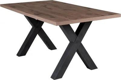 Produktbild von Esstisch - 160 x 90 cm - Graphit Nachbildung - Viking Eiche Nachbildung