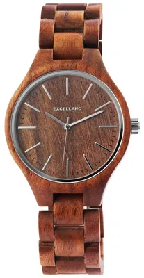 Produktbild von Herrenuhr Holz EX0524 silberfarbig, Mineralglas