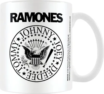 Immagine prodotto di Ramones - Tazza da caffè, Logo PM2251 (Taglia unica) (Nero/Bianco)