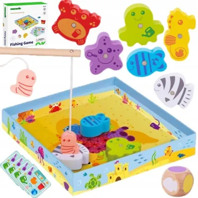 Produktbild von TOOKY TOY Holz Angelfischspiel für Kinder ab 18 Monaten