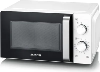 Immagine prodotto di SEVERIN MW 7885, piano di lavoro, solo microonde, 17 l, 700 W, comando a rotazione, nero, bianco