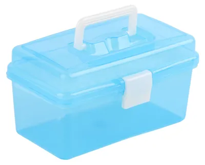 Produktbild von 2-lagiger Werkzeugkasten, tragbar, für Haushalt, Elektriker, Hardware, Werkzeuge, Aufbewahrung, Kunststoff, Organizer, Mini, 20 x 11 x 10,5 cm