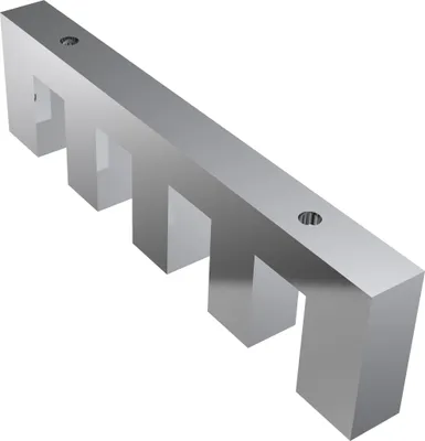 Produktbild von Interdeco Deckenträger mit Abstand 1 cm / Deckenhalterung für Gardinenstangen 14 x 35 mm, 4-läufig Chrom, Typ Smartline