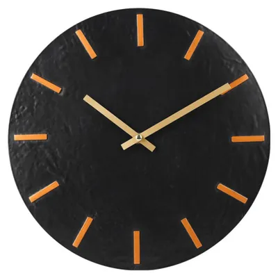 Image de SensaHome Horloge murale Paris - Horloge industrielle moderne ronde - Design minimaliste - Ø30 cm - Noir