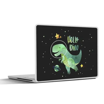 Produktbild von MuchoWow® Laptop Aufkleber Sticker Cover Zitate - 'Hallo Dino' - Sprichwörter - Jungen - Kinder - Kinder 36.5x27.5 cm - Laptop-Sticker