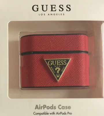 Produktbild von Guess Safiano Hard-Case Tasche rot fr Apple AirPods Pro