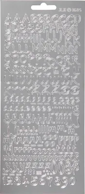 Produktbild von Creativ Firmenaufkleber, Alphabet, Blatt 10x23 cm, silber, 1 Blatt