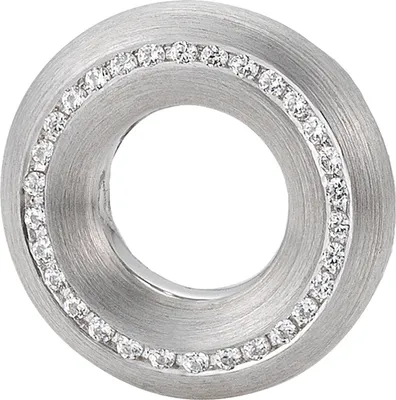 Produktbild von Anhänger 585 Gold Weißgold matt 30 Diamanten Brillanten Weißgoldanhänger