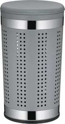 Produktbild von Kela Wäschebox Sevilla Metall hellgrau 60,5cmh 35cmØ, 21819