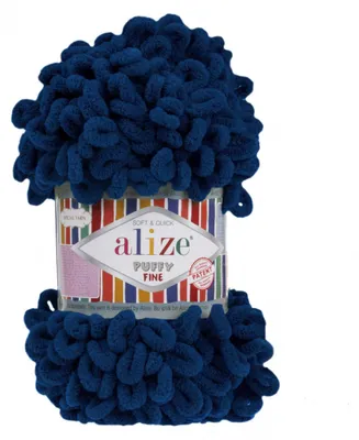 Strickgarn ALIZE Puffy Fine Uni, saphirblau