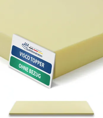Produktbild von AM Qualitätsmatratzen | Visco-Topper | 100x200 cm | Ohne Bezug | Matratzentopper | 100/200 | Viscoschaum Topper | Memoryschaum
