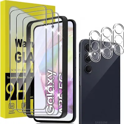 Image de Samsung Galaxy A35 5G Protection en verre blindé 3 pièces anti-rayures 9H dureté HD