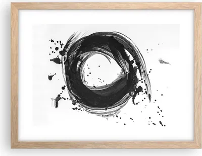 Produktbild von Gerahmtes Poster - Rahmen in heller Eiche - Abstraktion Rad Aquarell - 40x30 cm - Wand Bild - Wanddeko - Wandbilder - Kunstposter - Wandposter - Bilderrahmen - Bilder - Kunstdruck - P2NAA40x30-4371