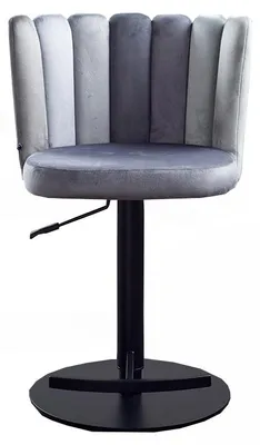 Produktbild von KAWOLA Barhocker JADA Drehstuhl höhenverstellbar Velvet grau