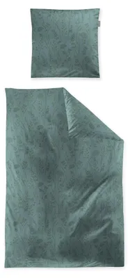 Produktbild von Irisette Premium Jacquard Bettwäsche Rio 135x200 Gräser grün salbei uni 8643-30