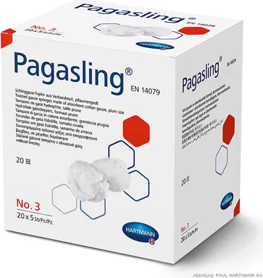 Image de Hartmann Pagasling Tampons de gaze en boucle stériles taille 3, taille prune 20 x 5 pcs.