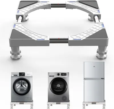 Immagine prodotto di Base per lavatrice, portata 300 kg, larghezza regolabile da 45 a 65 cm