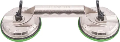 Produktbild von Tecwerk Saugheber Tragfähigkeit 80 kg Kopf-Ø 118 mm 2 Köpfe Alu  - 1 Stk.