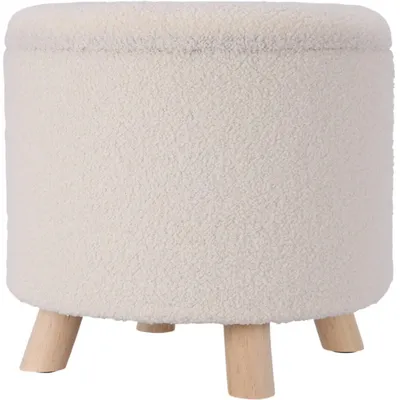 Obrázok produktu pre Stolička s úložným priestorom TEDDY 40 cm biela
