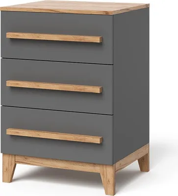 Obrázek produktu pro Kredenc Vitalispa Malia Grey/Artisan 60 x 88 cm se 3 zásuvkami, Model 58344