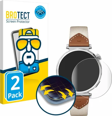 Produktbild von 2x BROTECT Fullscreen Schutzfolie für Huawei Watch GT 5 (41 mm) Displayschutz Folie Fullcover Klar Transparent