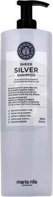 Produktbild von Maria Nila Sheer Silver Shampoo Pflegeshampoo für platinblondes und graues Haar 1000 ml