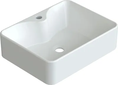 Produktbild von AQUABATOS Aufsatzwaschbecken Waschbecken Keramik Waschtisch Handwaschbecken,mit Hahnloch, Ohne ablaufventil und Überlauf