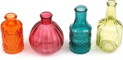 Produktbild von Bunte Zaubertrank Fläschchen aus Glas im 4er Set