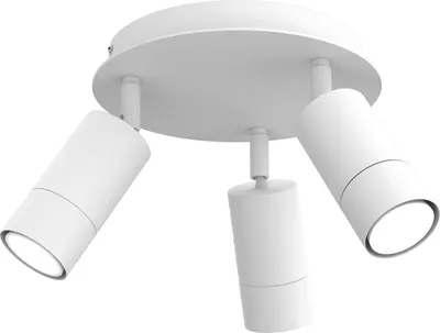 Zdjęcie produktu dla Lampa sufitowa 3 reflektorki ruchome okrągła biała 3xGU10 8W Link Luminex