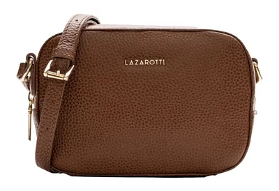 Image de Lazarotti Cuir sac à épaule bandoulière Bologna Leather Shoulder Bag Brown brun