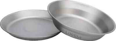 Obrázok produktu pre 2 ks Ti Camping Plate 500 ml a 300 ml Ti Dish Cookware Outdoor Backpacking Plate pre outdoorové kempovanie a turistiku