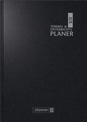 Produktbild von BRUNNEN 1075960904 Wochenkalender Lehrerkalender Termin- & Unterrichtsplaner 2023/2024 Lehrer-Sortiment 2 Seiten = 1 Woche Überformat A5: 17 x 24 cm Baladek-Einband schwarz