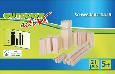 Produktbild von Vonkajší aktívny švédsky šach Kubb 21 figúrok