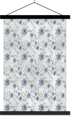 Produktbild von MuchoWow® Textilposter Blumen - Farben - Pflanzen 40x60 cm mit schwarzem Rahmen - Wanddekorationen