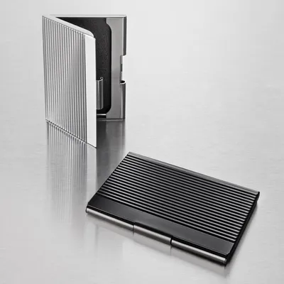 Produktbild von Visitenkarten-Etui matt black für 20 Karten bis Größe 91x56mm Packung mit 20 Stück
