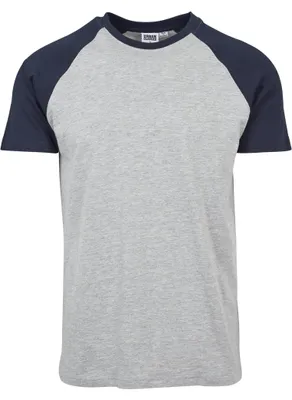 Obrázok produktu pre Urban Classics - Kontrastné tričko RAGLAN grau / navy - 3XL