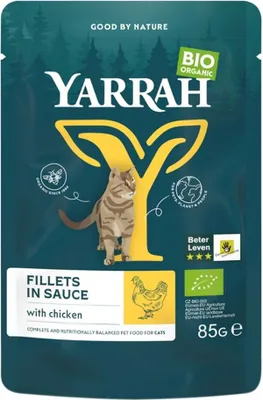 Produktbild von Yarrah  Katze Filets in Soße mit Huhn (85 g)