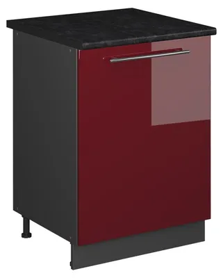 Immagine prodotto di Mobile lavello cucina Vicco Fame-Line Bordeaux lucido/Antracite 60 cm, Model 63416