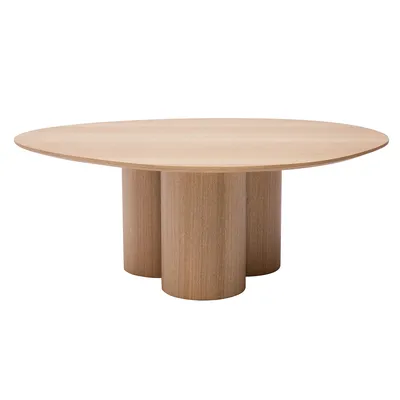 Produktbild von Miliboo - Design-Couchtisch aus hellem Holz B100 cm HOLLEN