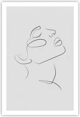 Produktbild von Poster - Poster ohne Rahmen - Stück Linear Gesicht - 61x91,5 cm - Wand Bild - Wanddeko - Wandbilder - Kunstposter - Wandposter - Bilder - Kunstdruck - Wanddekoration - Wandbild - P2XPA61x91-4823