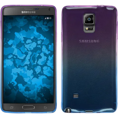 Produktbild von PhoneNatic Case kompatibel mit Samsung Galaxy Note 4 - Design:04 Silikon Hülle Ombrè + 2 Schutzfolien