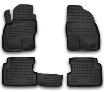 Gummi Fußmatten Set für Ford Focus MK2 + Turnier, Bj. -2/2011, 4-teilig, schwarz