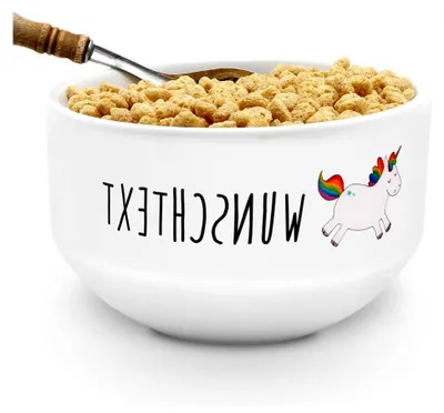 Produktbild von Personalisierte Müslischale Einhorn Happy