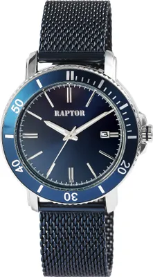 Produktbild von Raptor Herrenuhr "Nadim" mit Milanaisearmband, Edelstahl