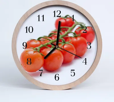 Produktbild von Holzuhr 30fi cm wanduhr - Tomaten für die Küche