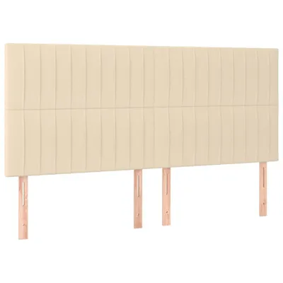 Produktbild von VidaXL 3116597, Cremefarben, Polyester, Holz, 2000 mm, 118 cm, 128 cm, 50 mm