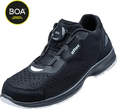 Produktbild von Atlas Sicherheitshalbschuh Runner 955 XP BOA S1P SRC ESD Gr. 47 schwarz/weiß