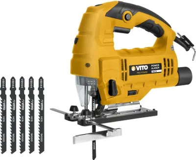 Image de Scie sauteuse Laser LED 750W + 5 Lames BOIS 9 vitesses Guidage 45° VITO