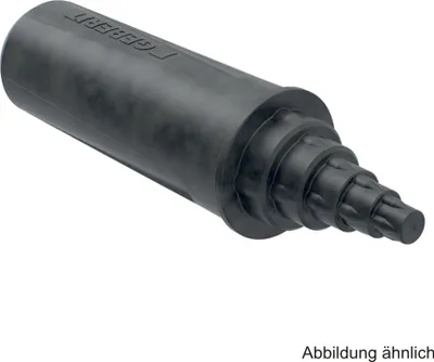A black plumbing tool on a white background.
